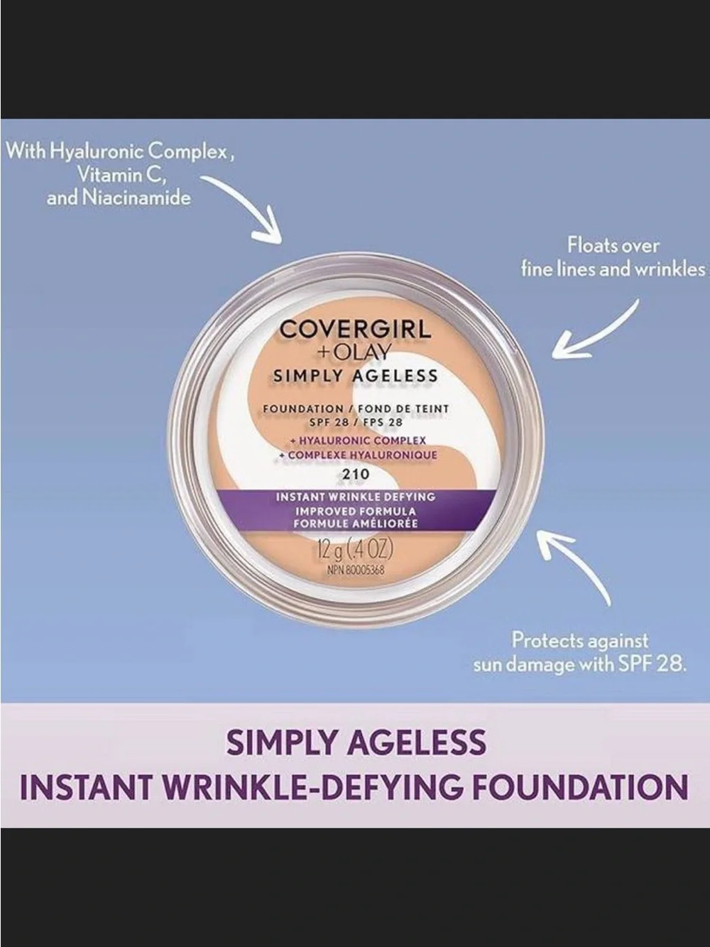COVERGIRL Simply Ageless Foundation Creamy Beige 250 - Compact Jar